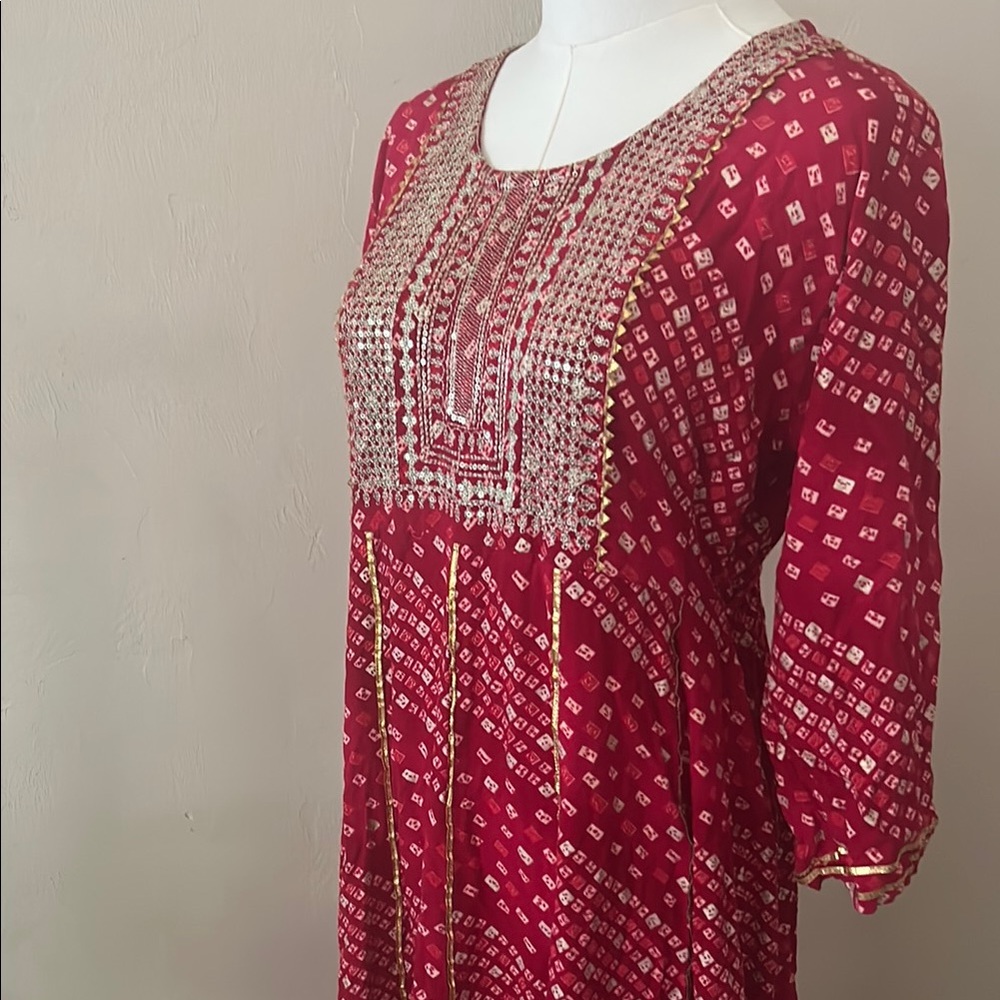 Indowestern Bandhani Boho Dress